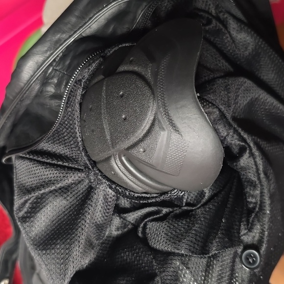 Z1R Nectar Womens LG Black White Leather Motorcycle Jacket Removable Pads Liner - Picture 14 of 14